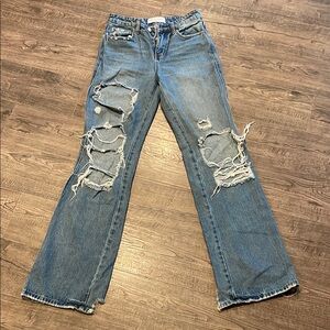Distressed Blue Jeans for Women